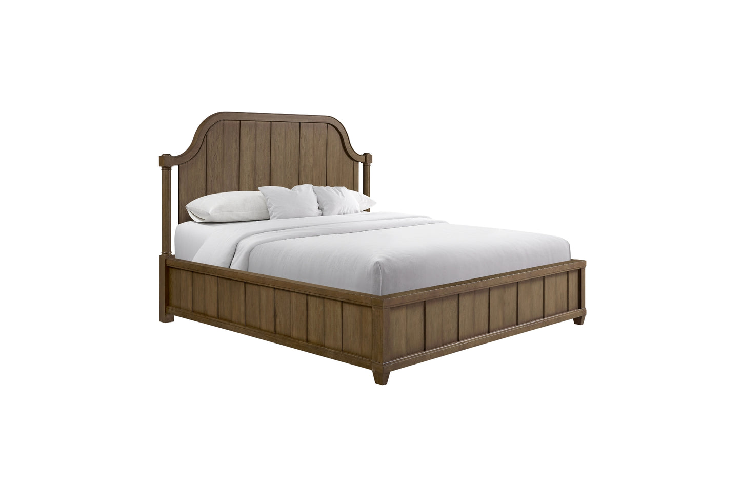 Almond Planked Panel Bed