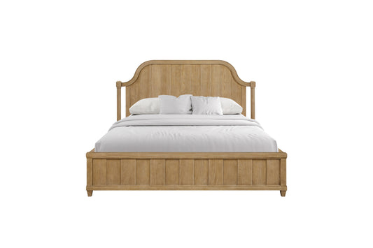 Cashew Planked Panel Bed