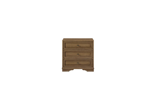 Almond 3 Drawer Nightstand