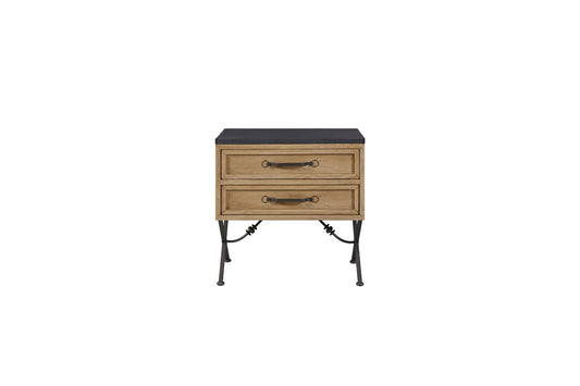 Cashew 2 Drawer Nightstand