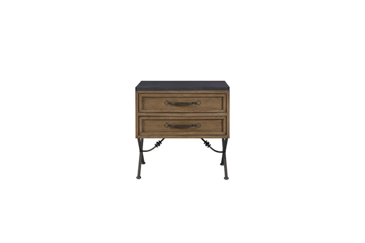Almond 2 Drawer Nightstand