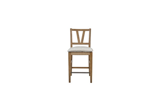Almond Counter Height Slat Back Chair