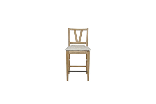 Cashew Counter Height Slat Back Chair