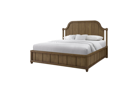 Almond Planked Panel Bed