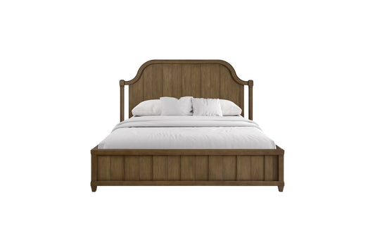 Almond Planked Panel Bed