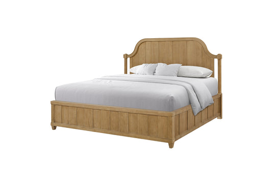 Cashew Planked Panel Bed