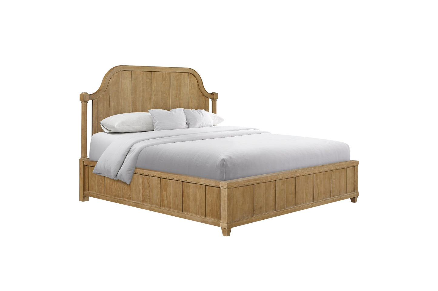 Cashew Planked Panel Bed