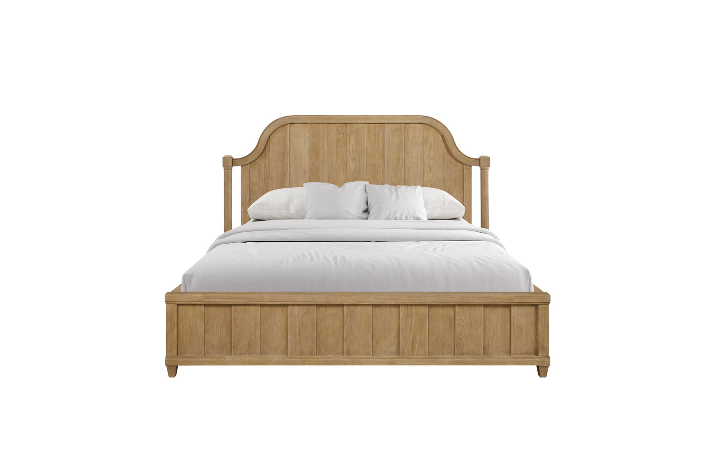 Cashew Planked Panel Bed