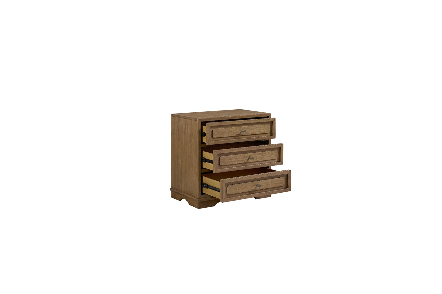 Almond 3 Drawer Nightstand