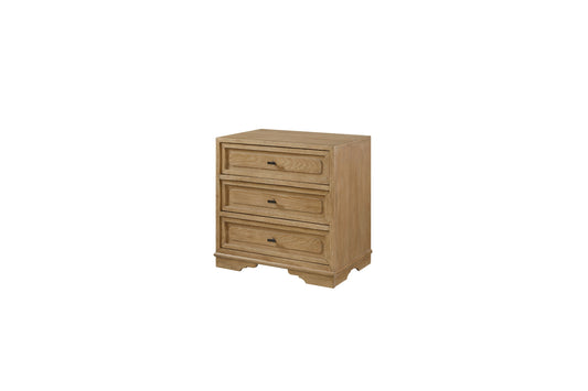 Cashew 3 Drawer Nightstand