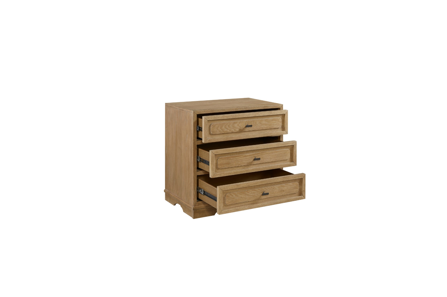 Cashew 3 Drawer Nightstand