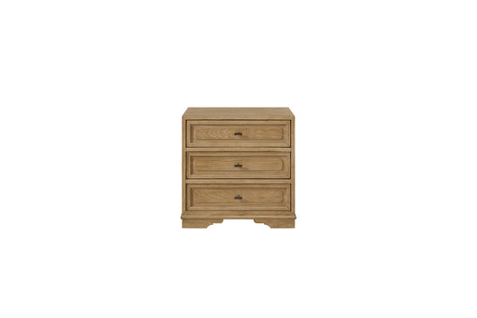 Cashew 3 Drawer Nightstand