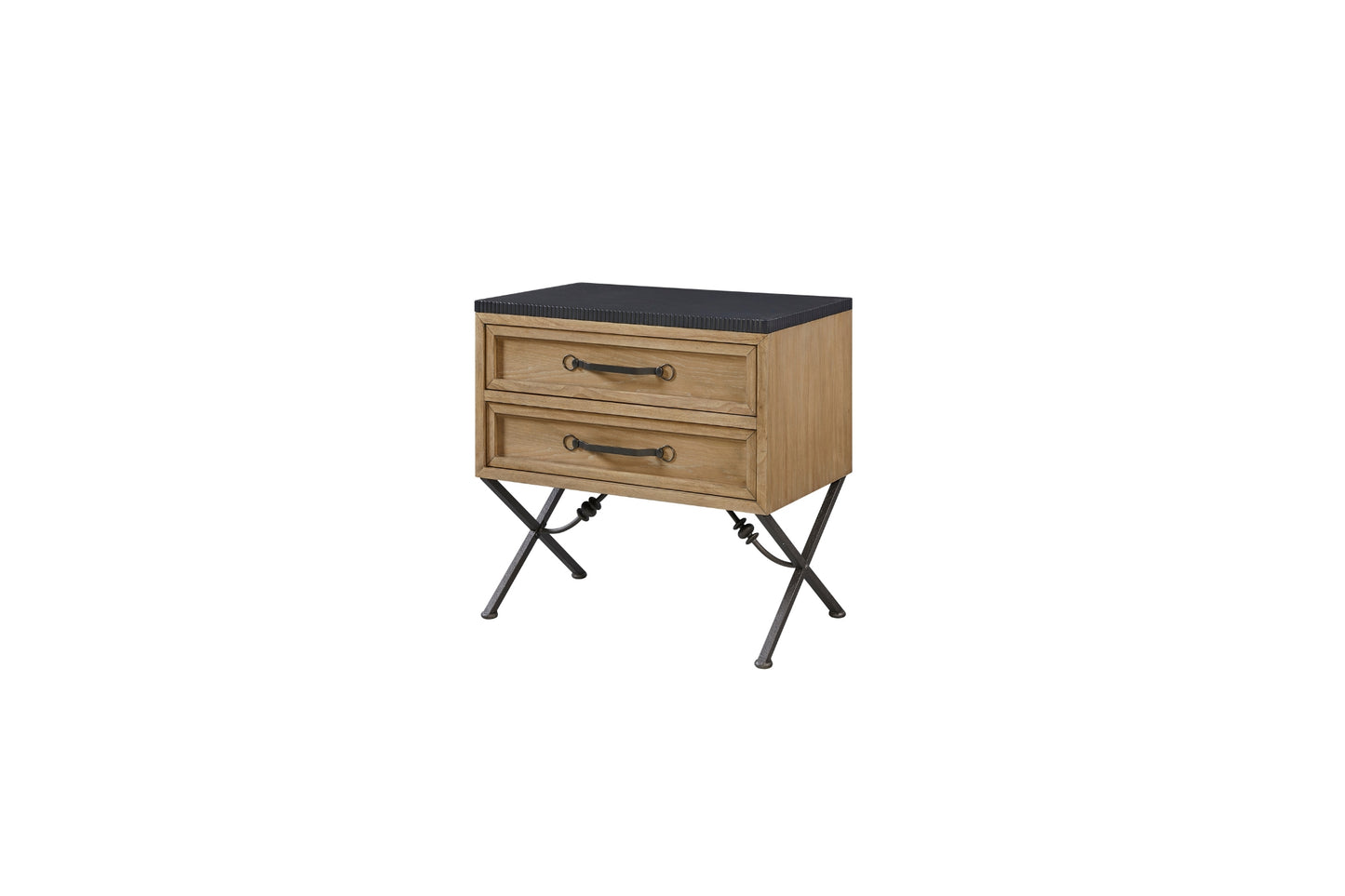 Cashew 2 Drawer Nightstand