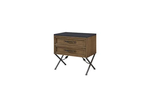 Almond 2 Drawer Nightstand