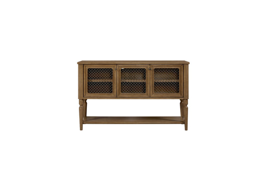 Almond Server with Mesh Door Fronts