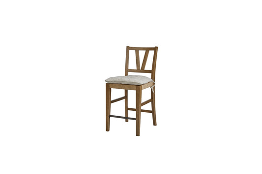 Almond Counter Height Slat Back Chair