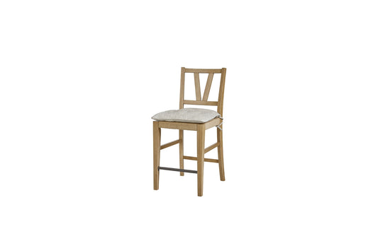 Cashew Counter Height Slat Back Chair