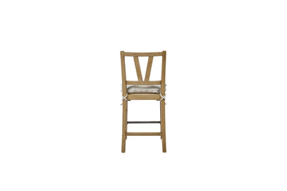 Cashew Counter Height Slat Back Chair