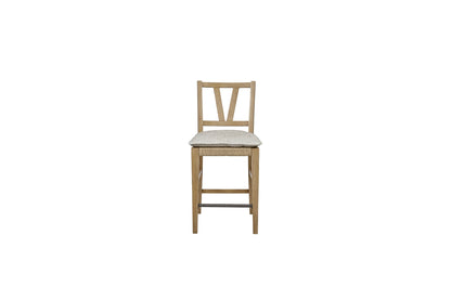 Cashew Counter Height Slat Back Chair
