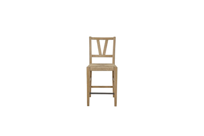 Cashew Counter Height Slat Back Chair